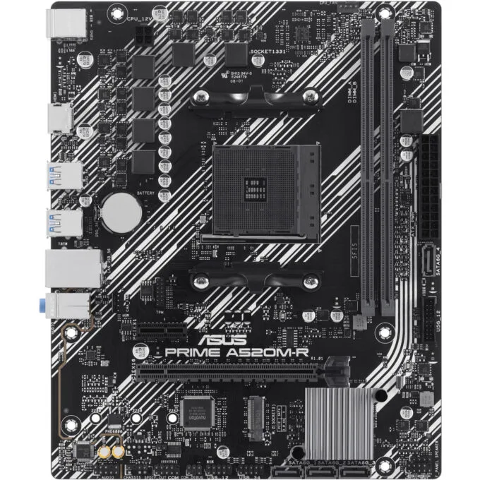 ASUS PRIME A520M-R - Micro-ATX AM4 Motherboard - Ryzen 3000/5000 Compatible, 2x DIMM, Up to 64GB — image 2