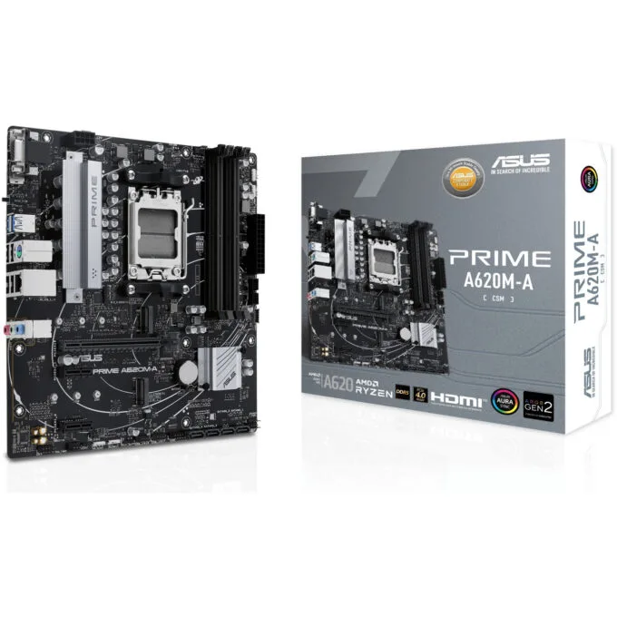ASUS PRIME A620M-A-CSM - AM5 Socket, DDR5, 4x DIMM, 128GB Max, micro-ATX — image 1