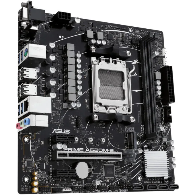 ASUS Prime A620M-E-CSM - mATX AM5 Motherboard - AMD A620, DDR5, 2x DIMM, Up to 96GB, PCIe 4.0, M.2, HDMI 2.1 — image 4