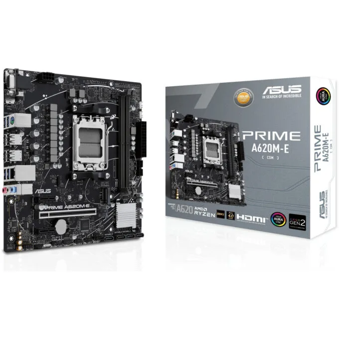 ASUS Prime A620M-E-CSM - mATX AM5 Motherboard - AMD A620, DDR5, 2x DIMM, Up to 96GB, PCIe 4.0, M.2, HDMI 2.1 — image 1