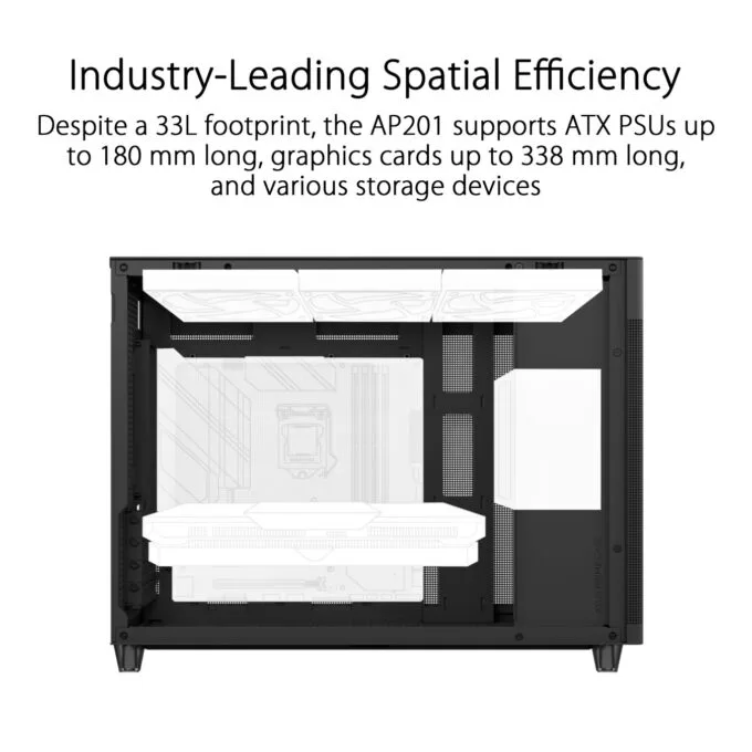 ASUS Prime AP201 mATX Tempered Glass USB-C Black — image 2