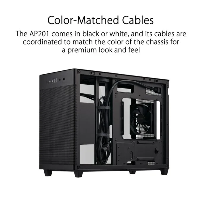 ASUS Prime AP201 mATX Tempered Glass USB-C Black — image 3