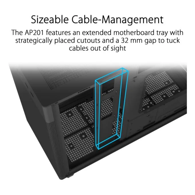ASUS Prime AP201 mATX Tempered Glass USB-C Black — image 5