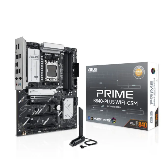 ASUS Prime B840-PLUS WiFi - AM5 ATX Motherboard - DDR5, 4x DIMM, 192GB, Wi‑Fi 6E, Bluetooth 5.3, 2.5Gb LAN — image 3
