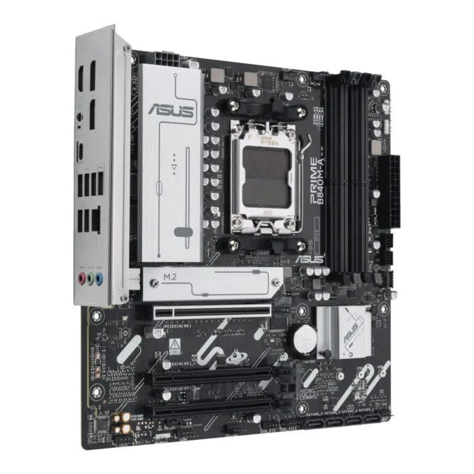 ASUS Prime B840M-A-CSM - AM5 Micro-ATX Motherboard - DDR5, 4 DIMM (192GB), PCIe 4.0, 2.5Gb LAN, HDMI 2.1, 3x M.2, Grey — image 3