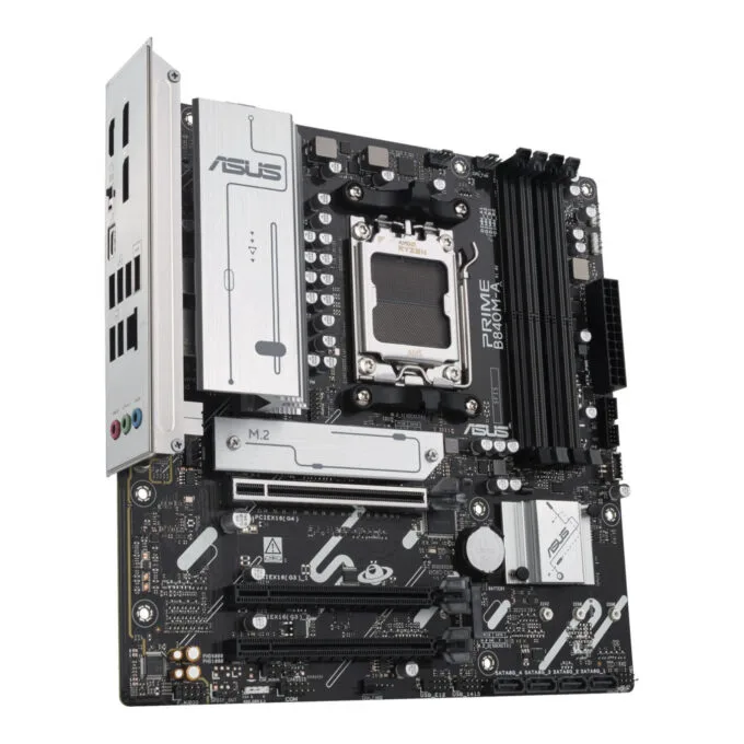 ASUS Prime B840M-A-CSM - AM5 Micro-ATX Motherboard - DDR5, 4 DIMM (192GB), PCIe 4.0, 2.5Gb LAN, HDMI 2.1, 3x M.2, Grey — image 4