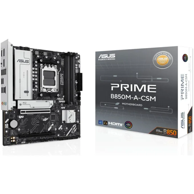 ASUS PRIME B850M-A-CSM AM5 micro-ATX mATX Motherboard DDR5 256GB 3xM.2 PCIe5 — image 1