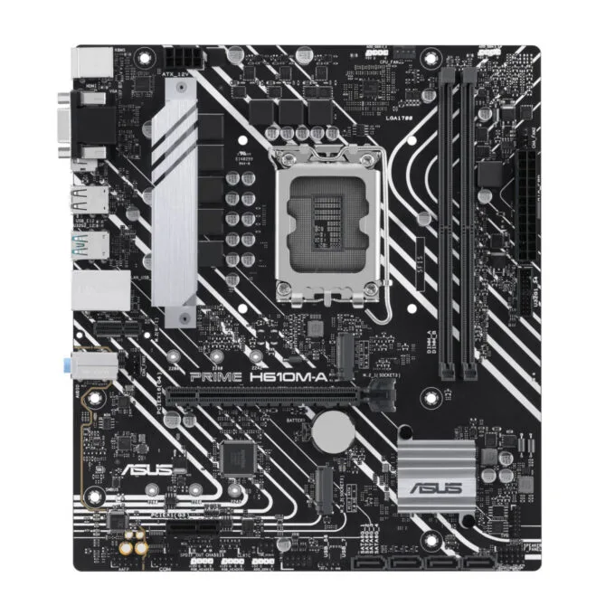 ASUS PRIME H610M-A-CSM - LGA1700 Micro-ATX H610 DDR5 Motherboard, 2x DIMM (up to 96GB), 2x M.2, PCIe4.0 — image 1