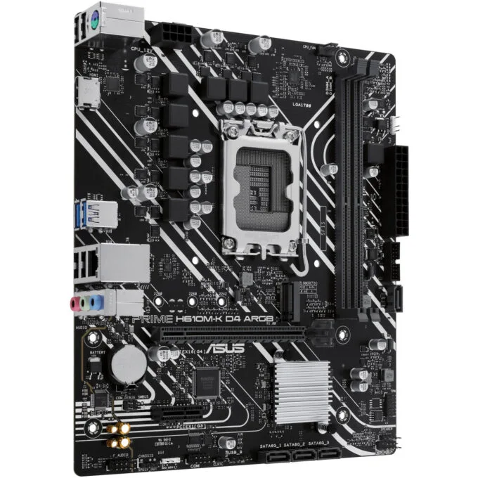 ASUS PRIME H610M-K D4 ARGB - H610M-K - ARGB, LGA1700, DDR4, Micro-ATX — image 3