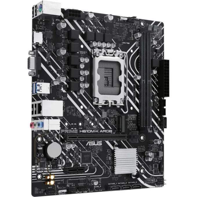 ASUS PRIME H610M-K - LGA1700 H610 mATX Motherboard, DDR5 2x DIMM, Up to 96GB, ARGB, PCIe 4.0, HDMI 2.1 — image 3