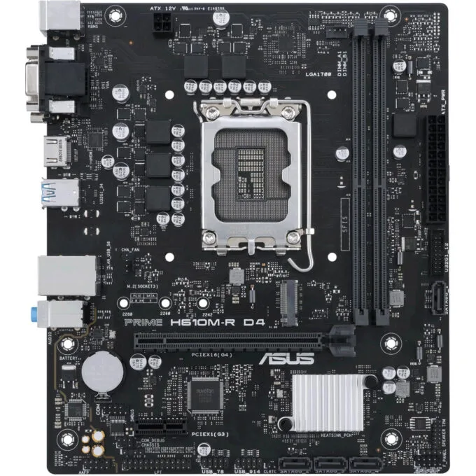 ASUS PRIME H610M-R D4 - LGA1700 Micro-ATX Motherboard - DDR4 up to 64GB — image 1