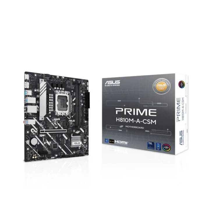 ASUS PRIME H810M-A CSM - H810M-A (LGA1851) Micro-ATX Motherboard, Intel H810, Up to 128GB, AI-Ready — image 2