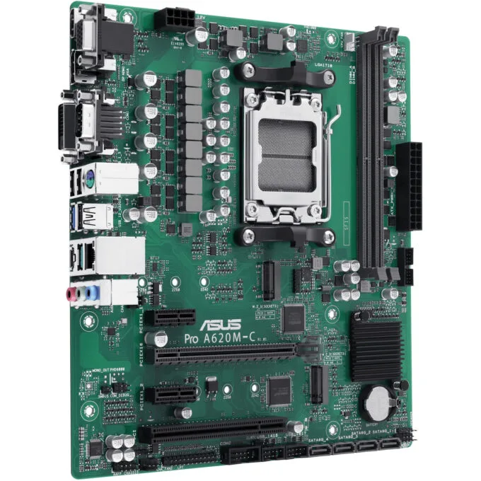 ASUS PRO A620M-C-CSM - microATX AM5 Motherboard, AMD A620, DDR5 up to 6400MHz, 2x M.2, 4x SATA — image 3