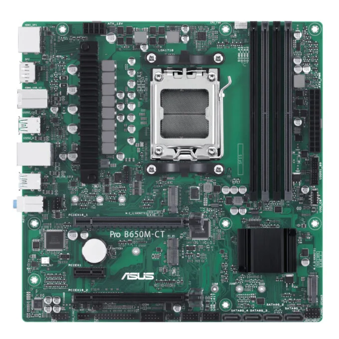 ASUS Pro B650M-CT CSM - AM5 Micro-ATX Motherboard, AMD B650, DDR5 (Up to 128GB), HDMI 2.1 & Dual DP 1.4 — image 1
