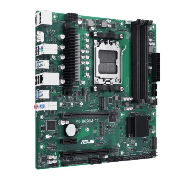 ASUS Pro B650M-CT CSM - AM5 Micro-ATX Motherboard, AMD B650, DDR5 (Up to 128GB), HDMI 2.1 & Dual DP 1.4 — image 2