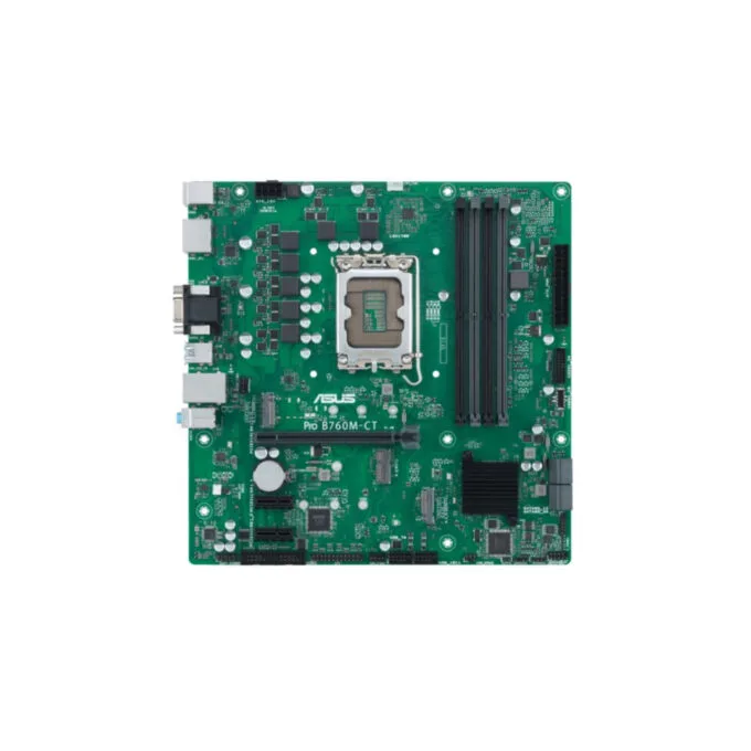 ASUS PRO B760M-CT-CSM - LGA1700 Micro-ATX Motherboard, Intel B760, DDR5 up to 128GB, RGB, Black — image 1