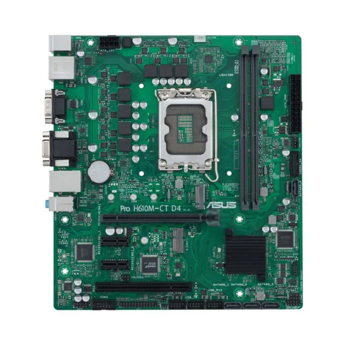 ASUS PRO H610M-C-CSM D4 - Micro-ATX LGA1700 Motherboard - Intel H610, DDR4 up to 64GB, 1x M.2, 4x SATA, HDMI 2.1 — image 1