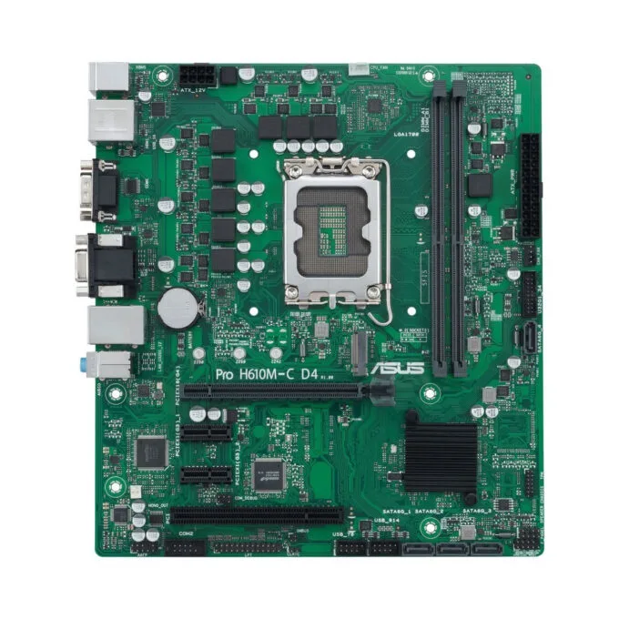 ASUS PRO H610M-C-CSM D4 - Micro-ATX LGA1700 Motherboard - Intel H610, DDR4 up to 64GB, 1x M.2, 4x SATA, HDMI 2.1 — image 2