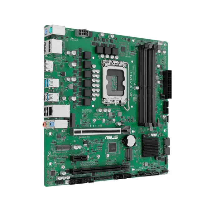 ASUS Pro Q870M-C CSM - microATX LGA1851 Motherboard, DDR5 4x DIMM (256GB), PCIe 4.0, 2x M.2, 4x SATA, Rear USB-C — image 4