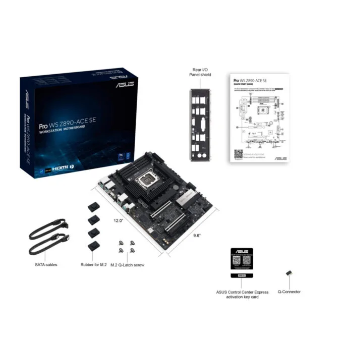 ASUS Pro WS Z890-ACE SE - LGA1851 ATX Workstation Motherboard, DDR5, 4x M.2, PCIe 5.0, 10Gb/2.5Gb/1Gb LAN, 7.1 Audio — image 3