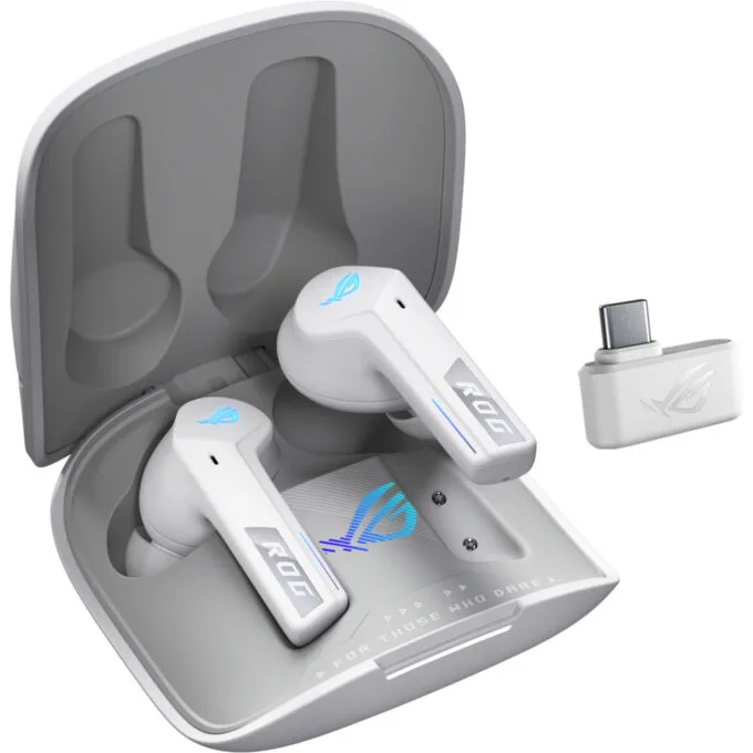 ASUS ROG Cetra Speednova True Wireless Gaming Earbuds, ANC, Bluetooth 5.3 - White — image 1