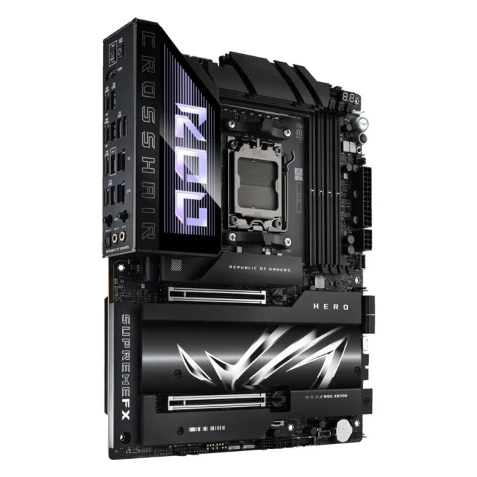 ASUS ROG Crosshair X870E Hero - AM5 ATX Motherboard - DDR5, 4x DIMM, 192GB, PCIe 5.0, Wi-Fi 7, USB4 — image 2