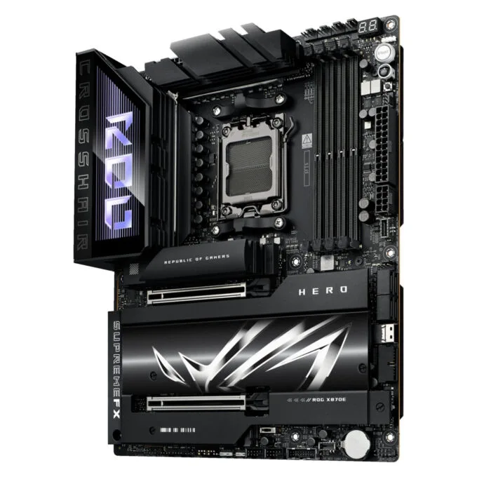 ASUS ROG Crosshair X870E Hero - AM5 ATX Motherboard - DDR5, 4x DIMM, 192GB, PCIe 5.0, Wi-Fi 7, USB4 — image 3