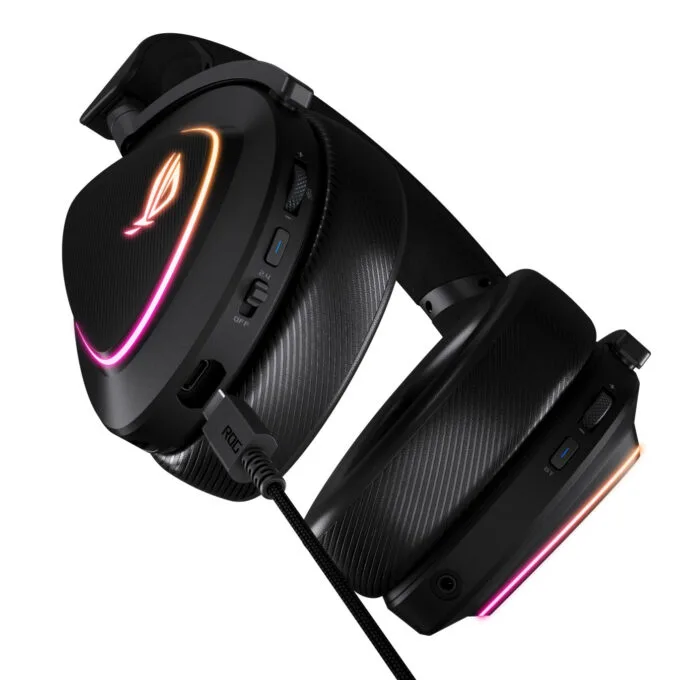 ASUS ROG Delta II Wired & Dual Wireless Gaming Headset - Black USB-C 2.4GHz RGB — image 6