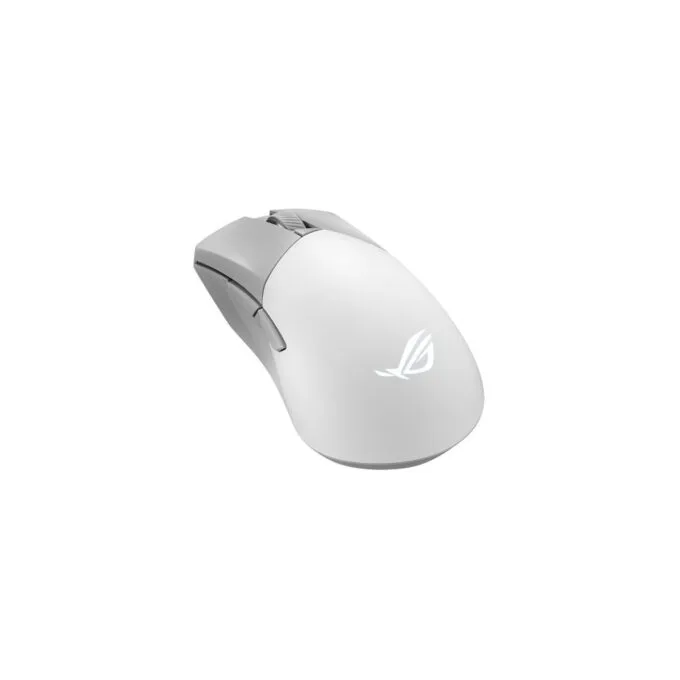 ASUS ROG Gladius III Wireless Aimpoint WT - White - Right-Hand, 36,000 DPI, Tri-Mode (2.4G/BT/USB), USB-C — image 1