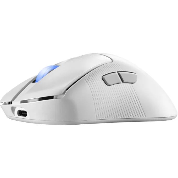 ASUS ROG Keris II Ace Wireless Gaming Mouse - Right-Hand, Tri-Mode (2.4G/BT/USB), 42,000 DPI, White — image 5