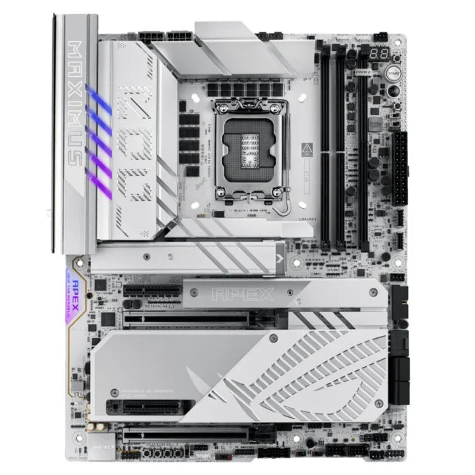 ASUS ROG Maximus Z890 APEX - LGA1851 Socket V1 - DDR5 2-DIMM, up to 96GB, Silver Cobble-Gray — image 1