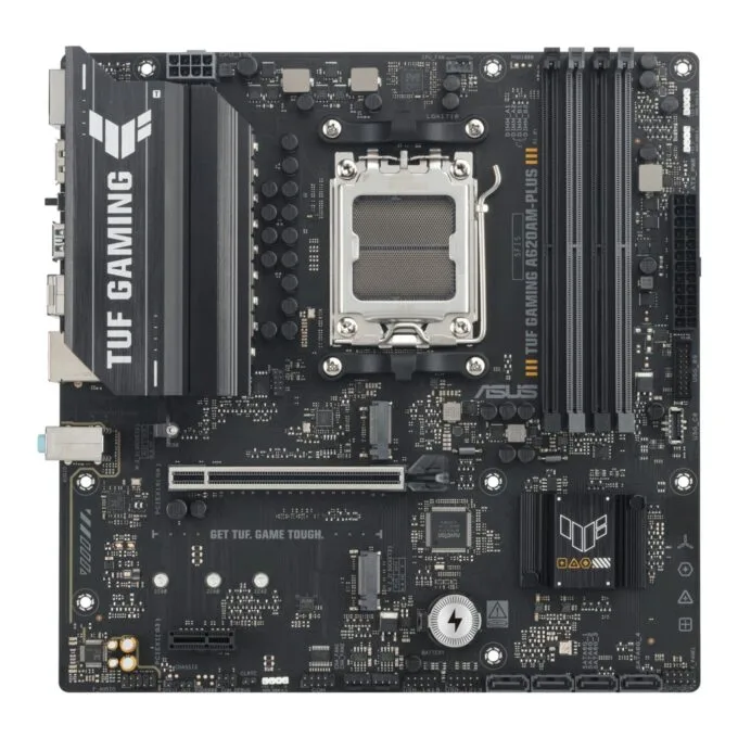 ASUS TUF A620AM-PLUS (AM5) - A620AM-PLUS - AMD AM5 Socket, DDR5, 4x DIMM, 256 GB max, 2x M.2, Micro-ATX — image 1
