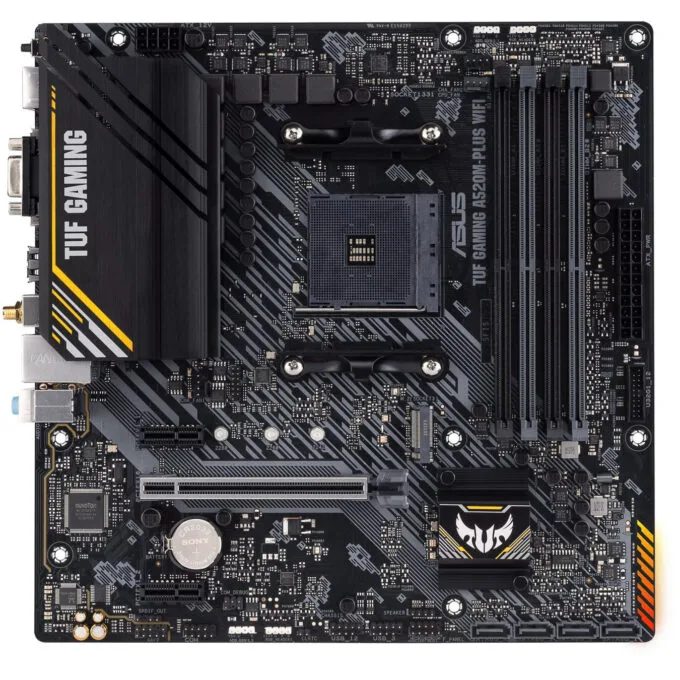 ASUS TUF Gaming A520M-PLUS WiFi - AM4 microATX Motherboard, DDR4 4x DIMM, 128GB Max, PCIe 3.0 — image 2