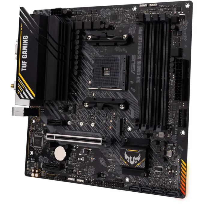 ASUS TUF Gaming A520M-PLUS WiFi - AM4 microATX Motherboard, DDR4 4x DIMM, 128GB Max, PCIe 3.0 — image 4