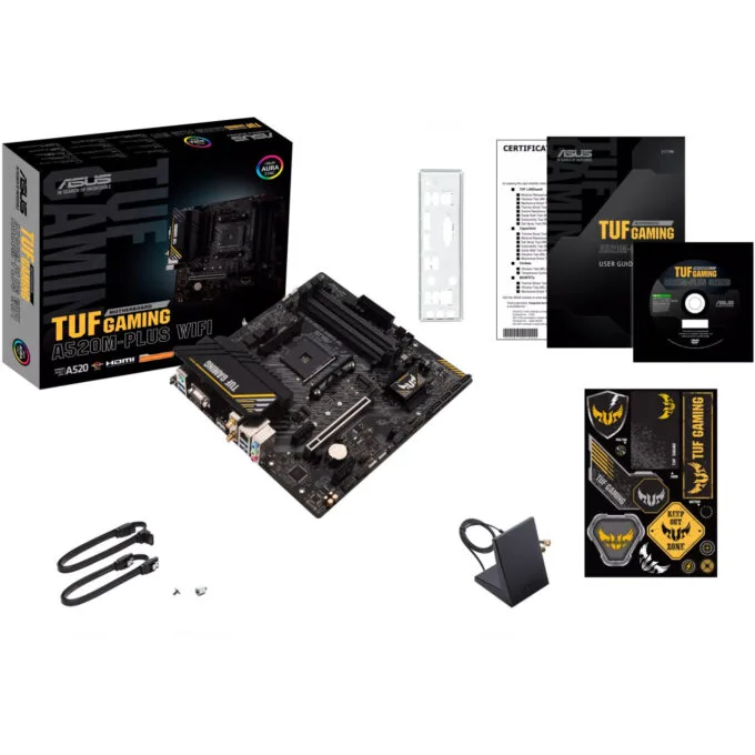 ASUS TUF Gaming A520M-PLUS WiFi - AM4 microATX Motherboard, DDR4 4x DIMM, 128GB Max, PCIe 3.0 — image 6