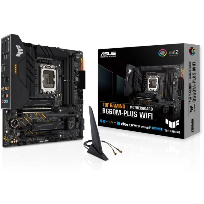 ASUS TUF GAMING B660M-PLUS WIFI - B660M-PLUS WIFI - microATX DDR5, 2x M.2, LGA1700, Wi-Fi 6 — image 1
