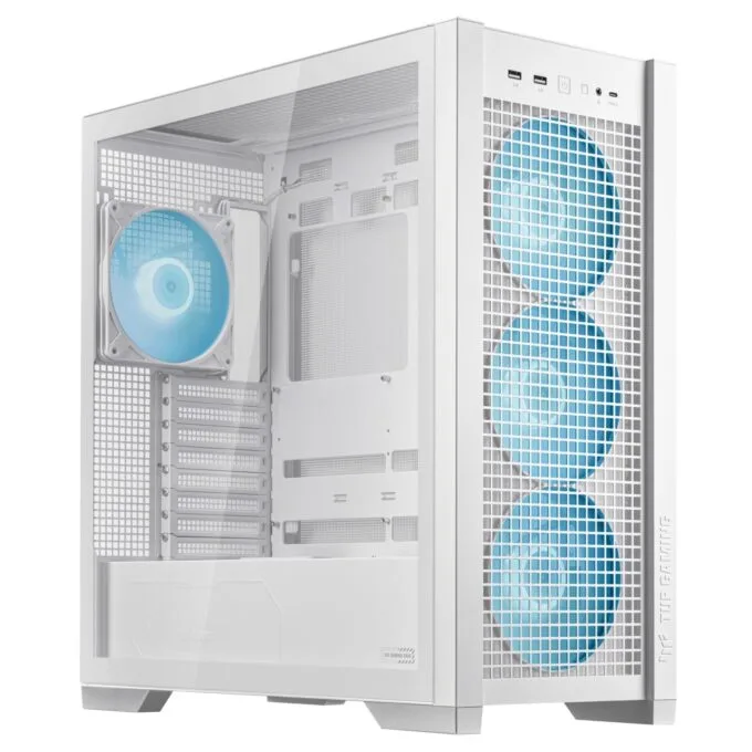 ASUS TUF Gaming GT302 ARGB White ATX Mid-Tower Case 4x140mm Fans — image 1