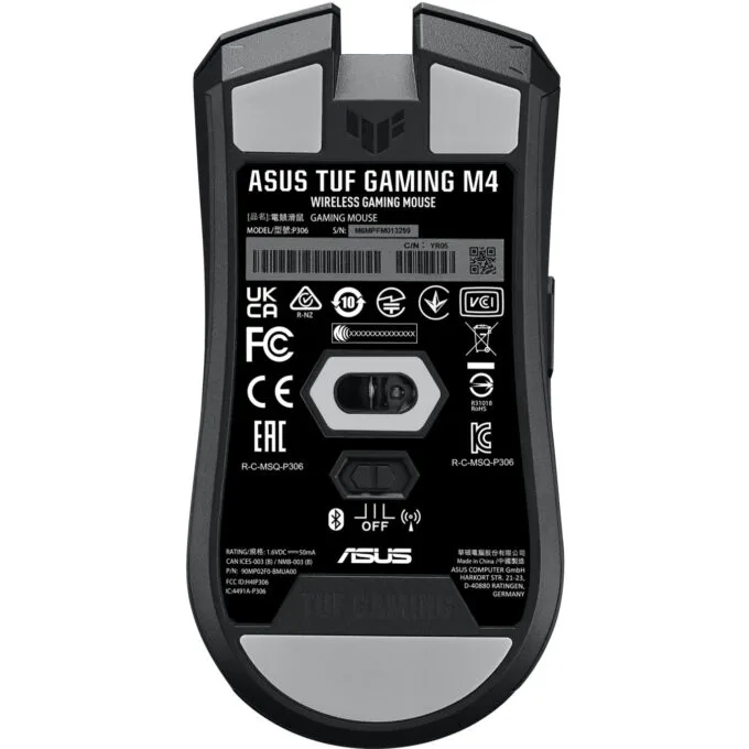 ASUS TUF Gaming M4 Wireless Gaming Mouse - Right-Hand, 12,000 DPI, 2.4GHz & Bluetooth, Black — image 2