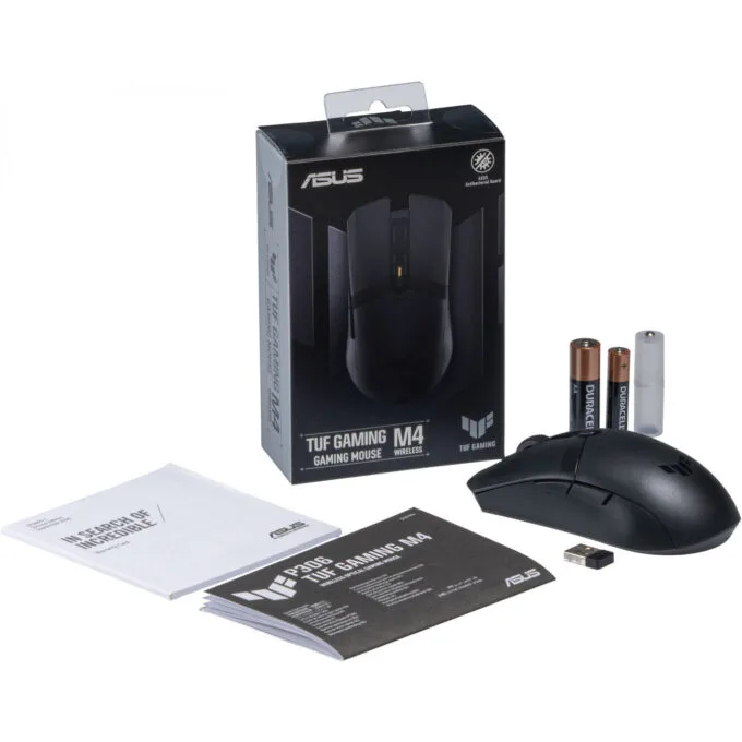 ASUS TUF Gaming M4 Wireless Gaming Mouse - Right-Hand, 12,000 DPI, 2.4GHz & Bluetooth, Black — image 7