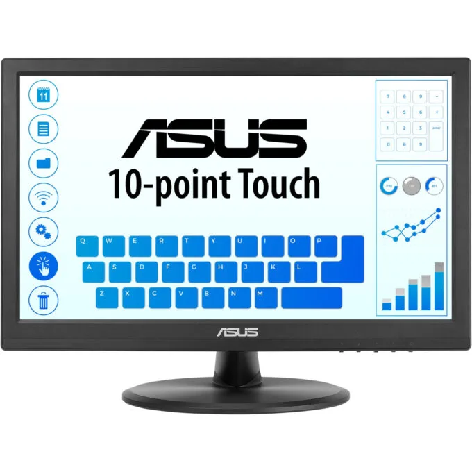 ASUS VT169HE Touch Monitor - 15.6" FHD (1920x1080) IPS, 10-Point Multi-Touch, HDMI & VGA, Tabletop Stand, Black — image 1