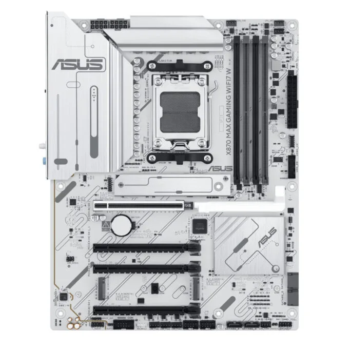 ASUS X870 MAX Gaming WiFi 7 - AM5 ATX Motherboard, DDR5 up to 8000MHz, 4x DIMM, 256GB, PCIe 5.0, White — image 1