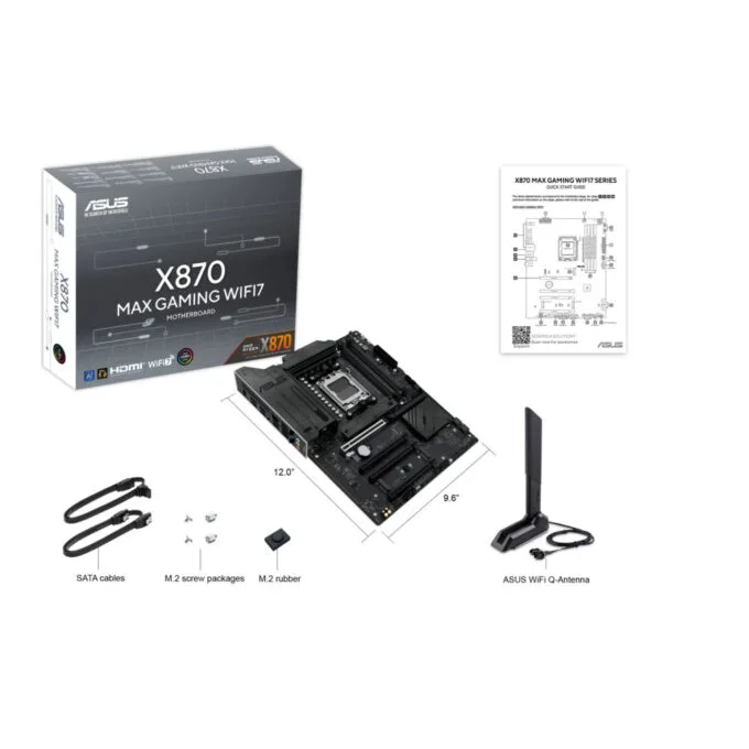 ASUS X870 MAX Gaming WiFi 7 - AM5 Socket - DDR5, ATX, 4x DIMM, 3x M.2, 2.5Gb LAN, Black — image 5