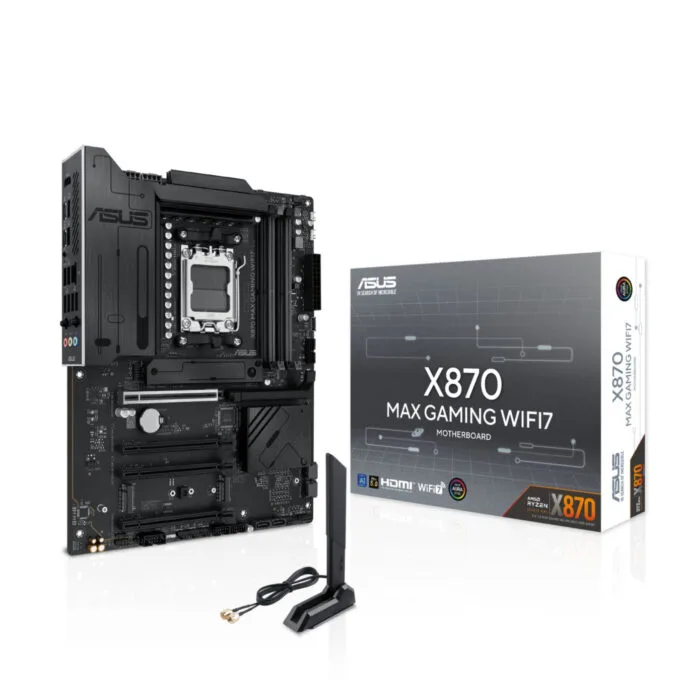 ASUS X870 MAX Gaming WiFi 7 - AM5 Socket - DDR5, ATX, 4x DIMM, 3x M.2, 2.5Gb LAN, Black — image 2