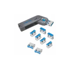 AU0045 USB PORT BLOCKER (1xKEY & 8xLOCKS) LOGILINK