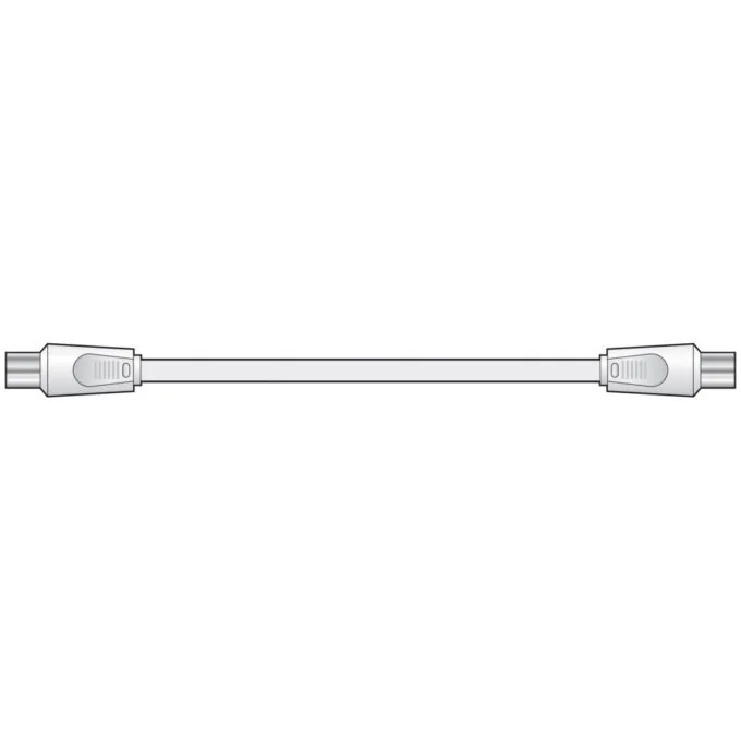 AV:link Coaxial Flylead - 112.000UK - Coaxial Flylead M-M 2m White — image 1