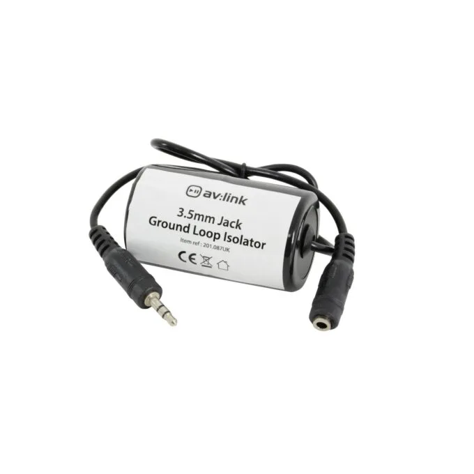 AV:Link Ground Loop Isolator 3.5mm Jack-Socket - 201.087UK - Ground Loop Isolator, 3.5mm Jack-Socket — image 1