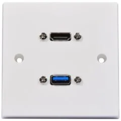 AV:Link Wall Plate - 122.398UK - USB-A HDMI 8K