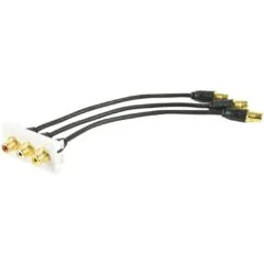 AV:Link Wall Plate Module - 122.555UK - Wall Plate Module 3RCA Audio-Video
