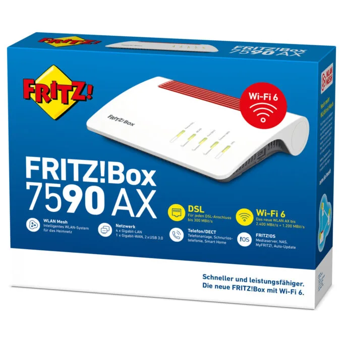 AVM FRITZ!Box 7590 AX WiFi 6 ohne S0 - DSL Router — image 4