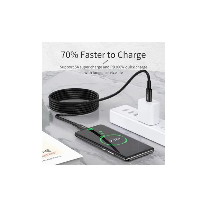 Awei CL117t USB-C to USB-C Cable - 100W PD 1m — image 2